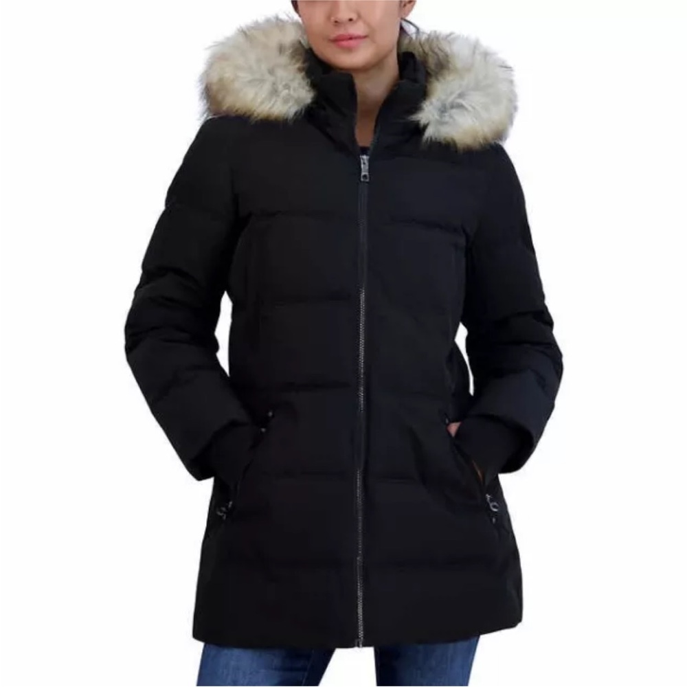 Nautica Ladies’ Heavy Puffer Jacket with Fur NWOT